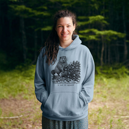 I Cut It Myself Beaver Hoodie