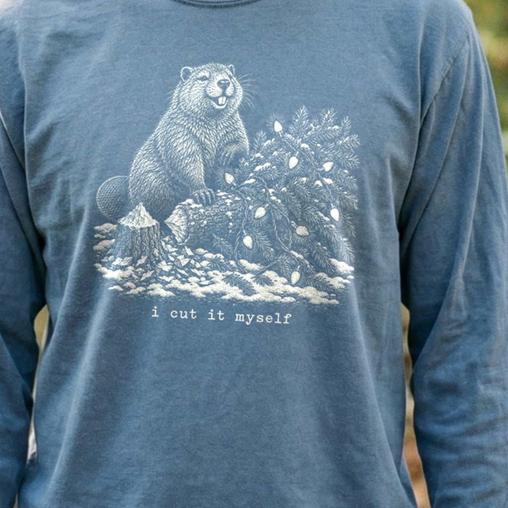 I Cut It Myself Beaver Premium Long Sleeve
