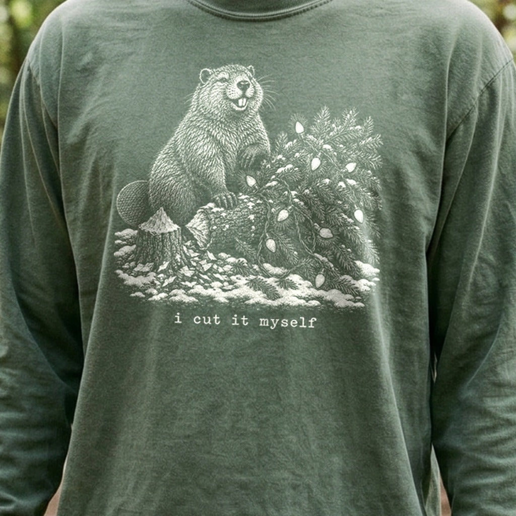 I Cut It Myself Beaver Premium Long Sleeve