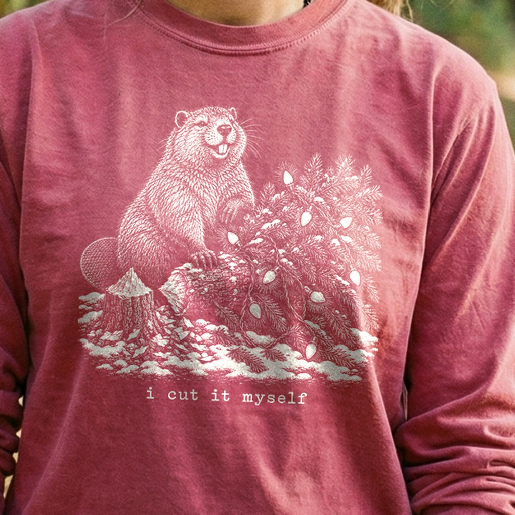 I Cut It Myself Beaver Premium Long Sleeve