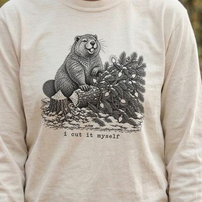 I Cut It Myself Beaver Premium Long Sleeve
