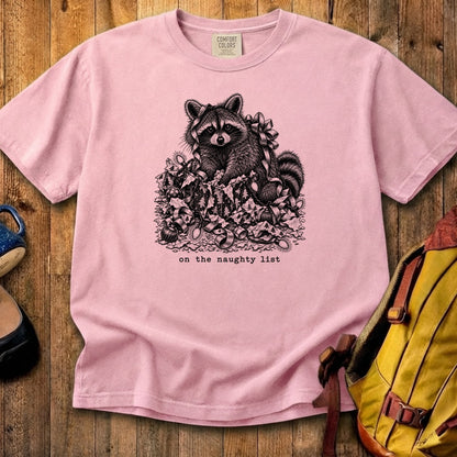 On the Naughty List Raccoon Cotton T-Shirt