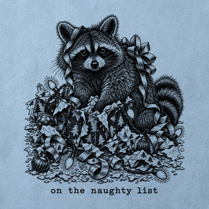 On the Naughty List Raccoon Cotton T-Shirt