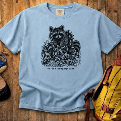 On the Naughty List Raccoon Cotton T-Shirt