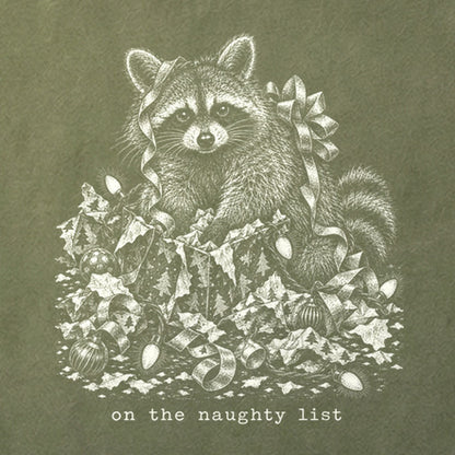 On the Naughty List Raccoon Cotton T-Shirt