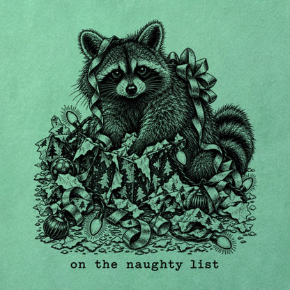 On the Naughty List Raccoon Cotton T-Shirt