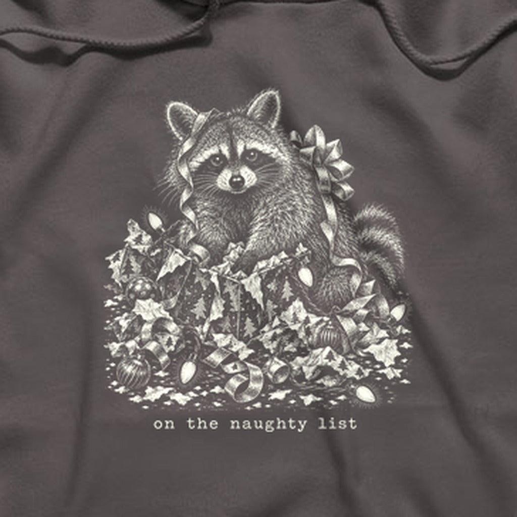 On the Naughty List Raccoon Hoodie