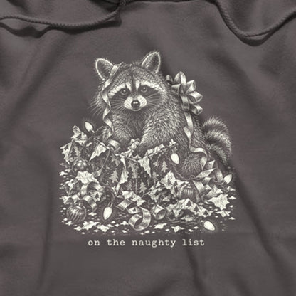 On the Naughty List Raccoon Hoodie