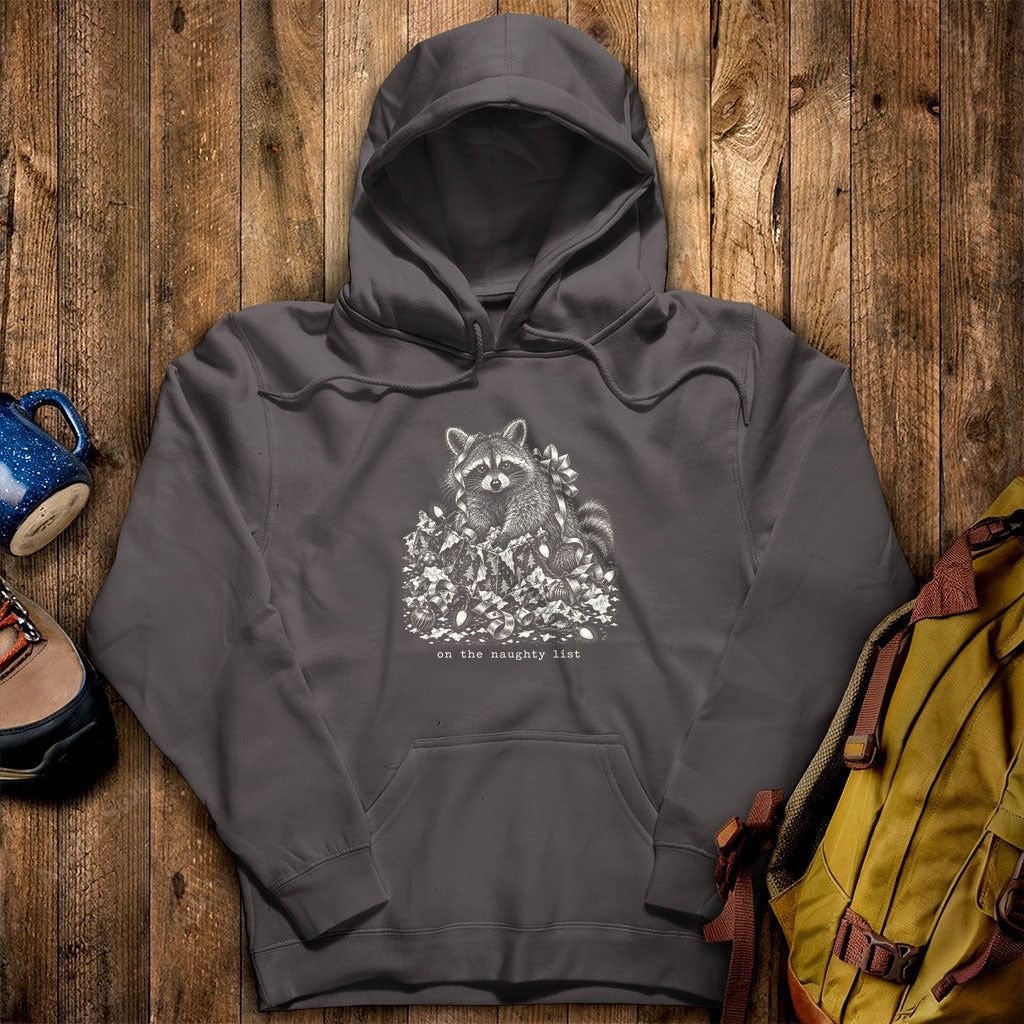 On the Naughty List Raccoon Hoodie
