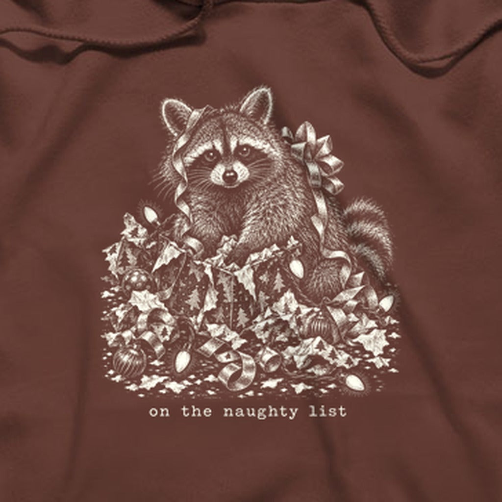 On the Naughty List Raccoon Hoodie