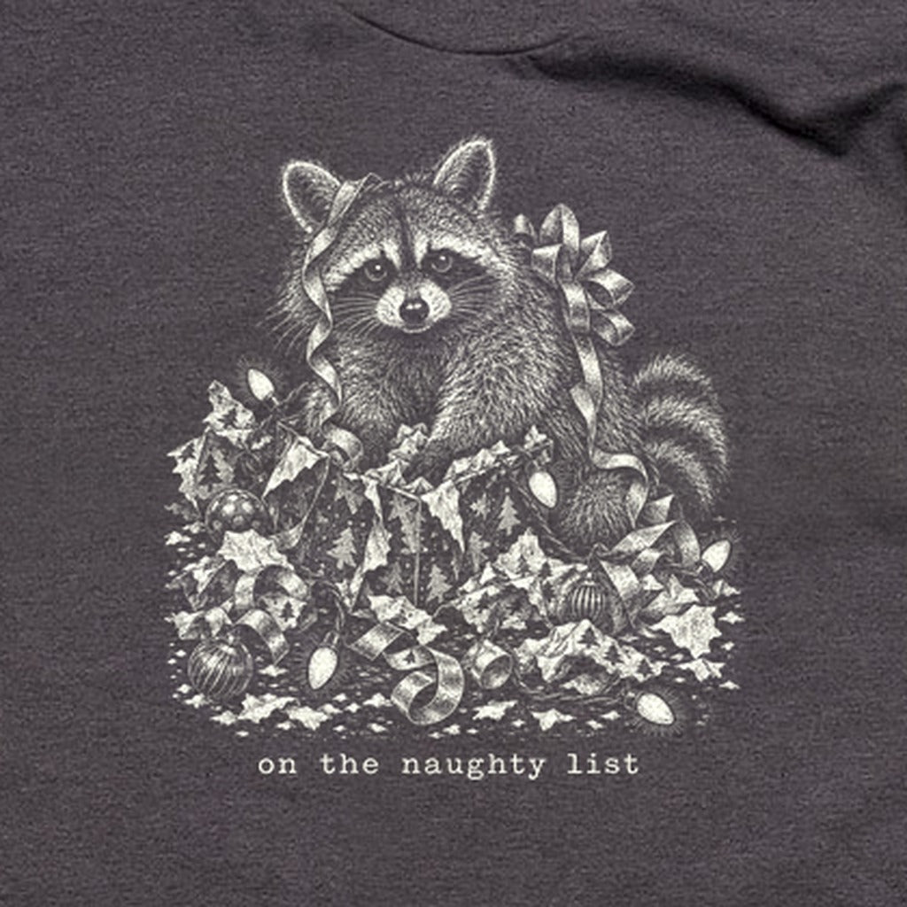 On the Naughty List Raccoon T-Shirt