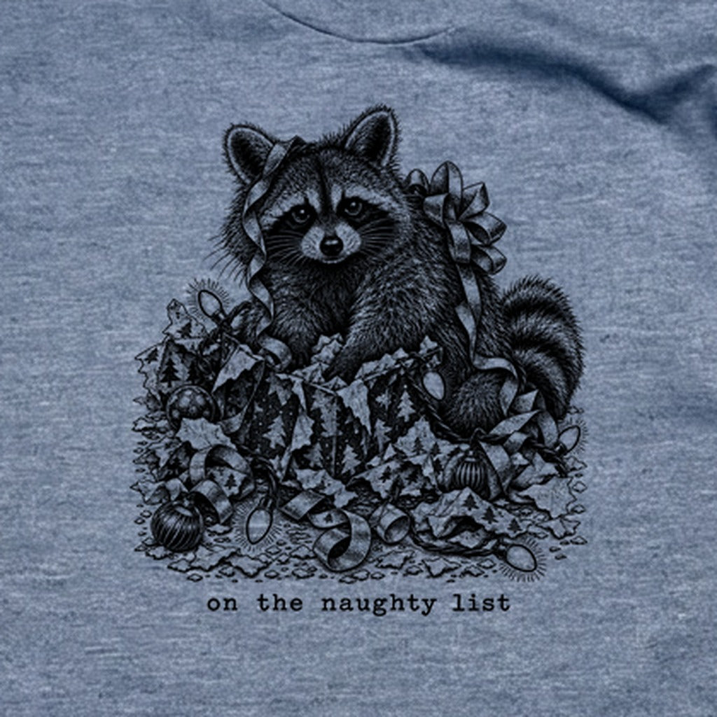On the Naughty List Raccoon T-Shirt