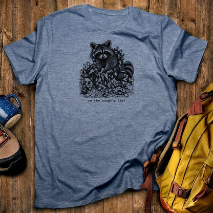 On the Naughty List Raccoon T-Shirt
