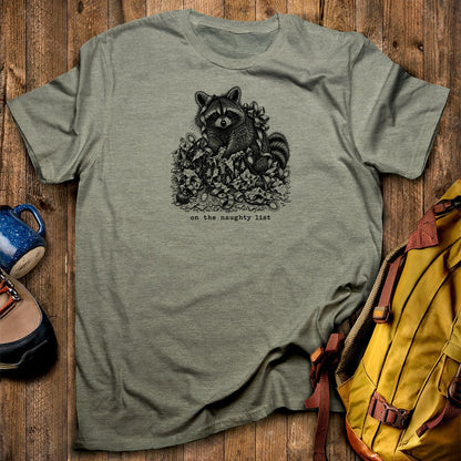 On the Naughty List Raccoon T-Shirt