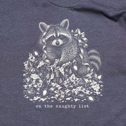 On the Naughty List Raccoon T-Shirt