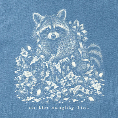 On the Naughty List Raccoon Kids Cotton T-Shirt