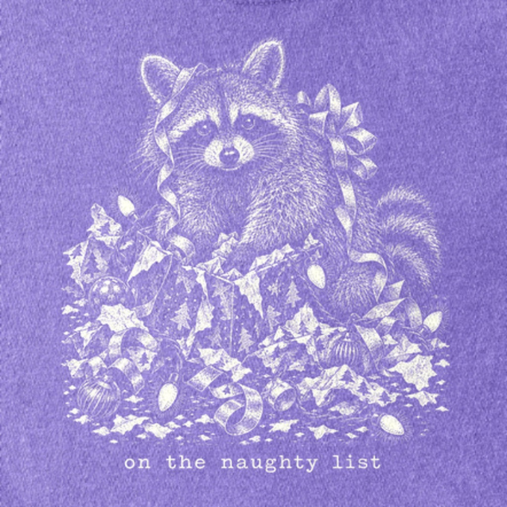 On the Naughty List Raccoon Kids Cotton T-Shirt