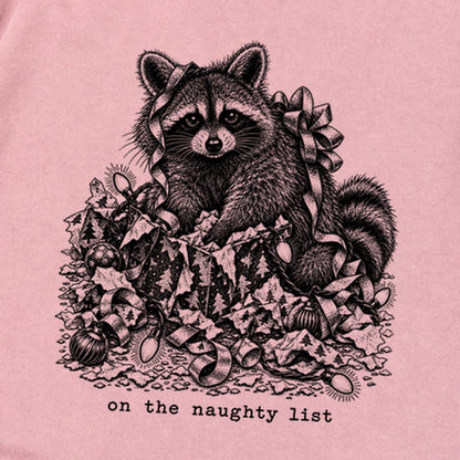 On the Naughty List Raccoon Premium Long Sleeve