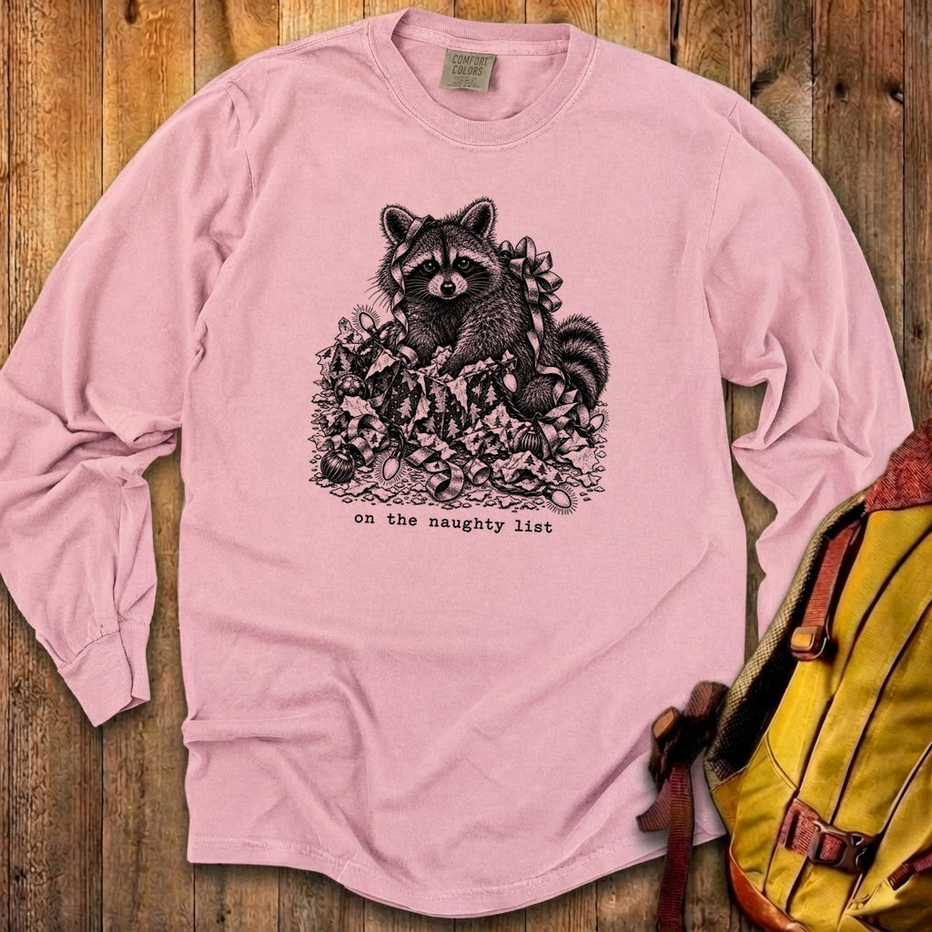 On the Naughty List Raccoon Premium Long Sleeve