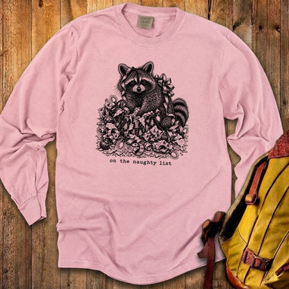 On the Naughty List Raccoon Premium Long Sleeve
