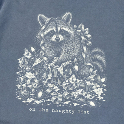 On the Naughty List Raccoon Premium Long Sleeve