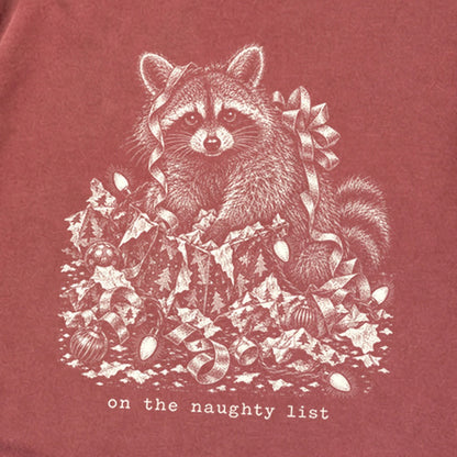 On the Naughty List Raccoon Premium Long Sleeve