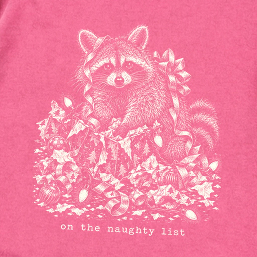 On the Naughty List Raccoon Premium Long Sleeve