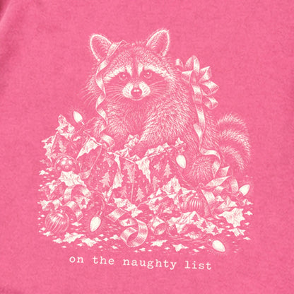 On the Naughty List Raccoon Premium Long Sleeve