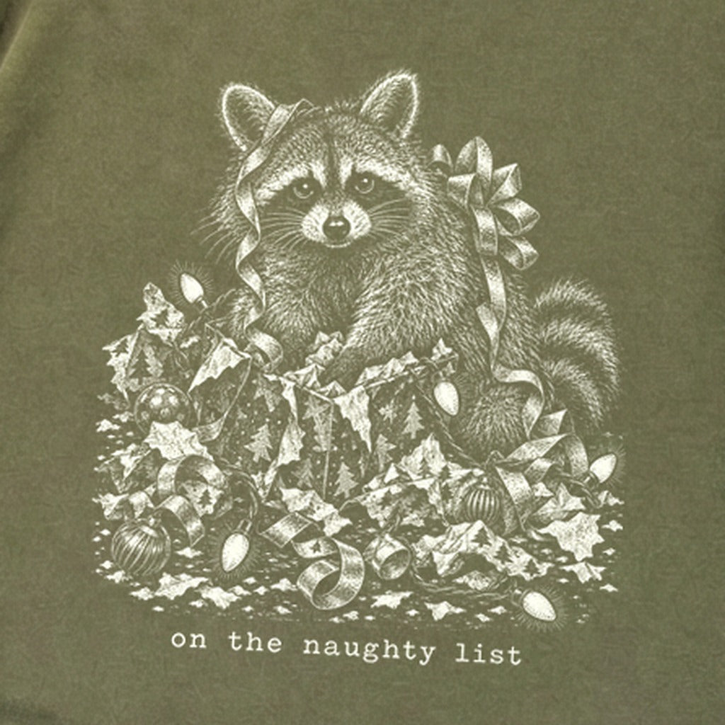 On the Naughty List Raccoon Premium Long Sleeve