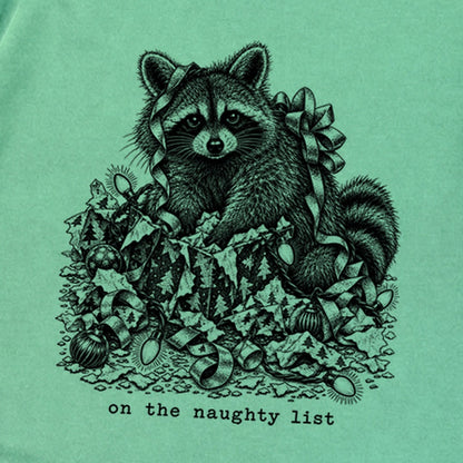 On the Naughty List Raccoon Premium Long Sleeve
