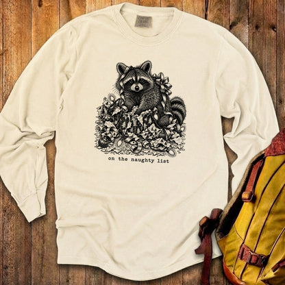 On the Naughty List Raccoon Premium Long Sleeve