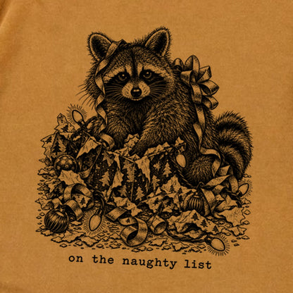 On the Naughty List Raccoon Premium Long Sleeve