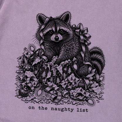 On the Naughty List Raccoon Premium Long Sleeve