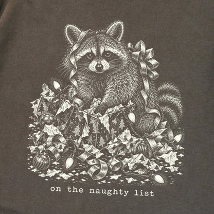 On the Naughty List Raccoon Premium Long Sleeve