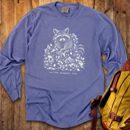 On the Naughty List Raccoon Premium Long Sleeve