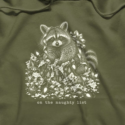 On the Naughty List Raccoon Hoodie