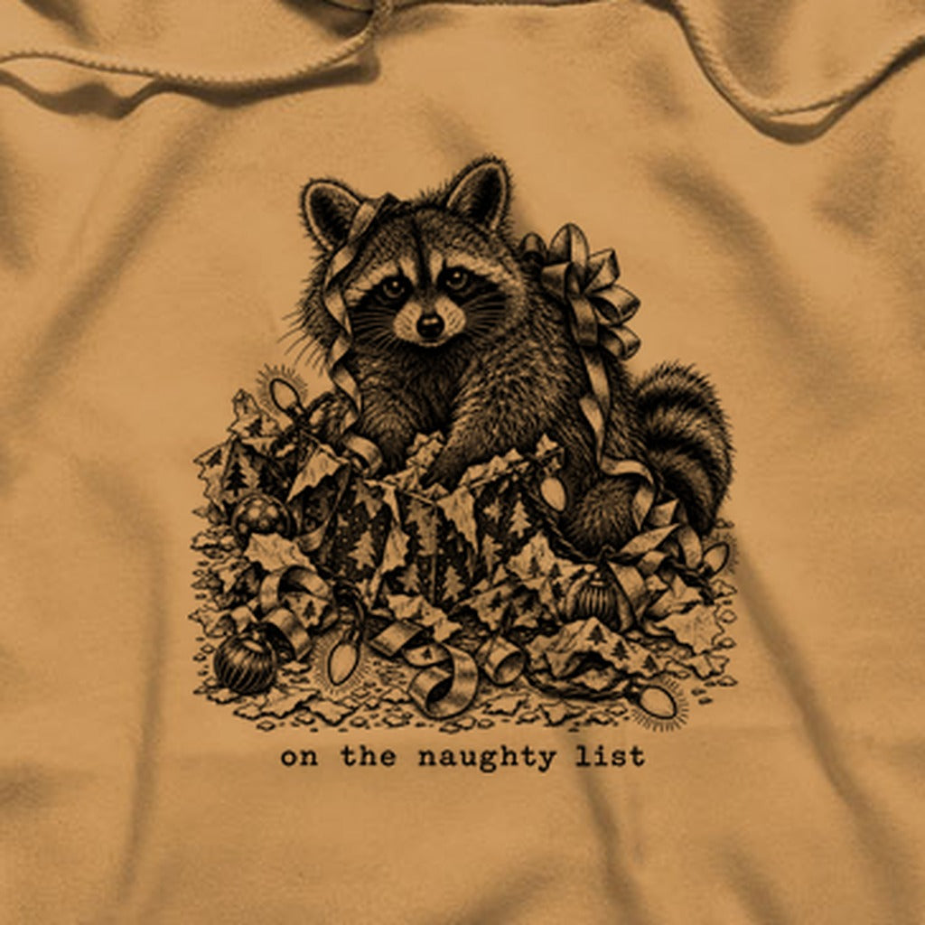 On the Naughty List Raccoon Hoodie