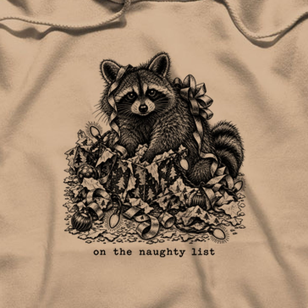 On the Naughty List Raccoon Hoodie