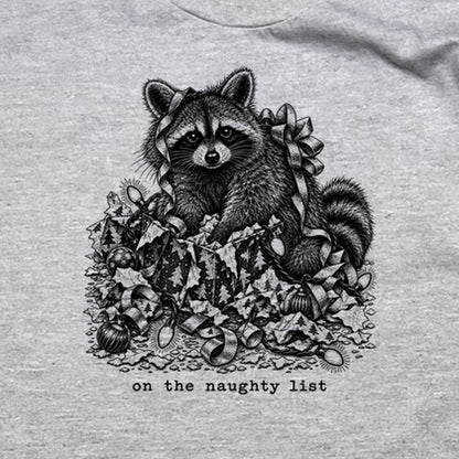 On the Naughty List Raccoon T-Shirt