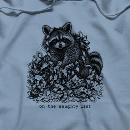 On the Naughty List Raccoon Hoodie