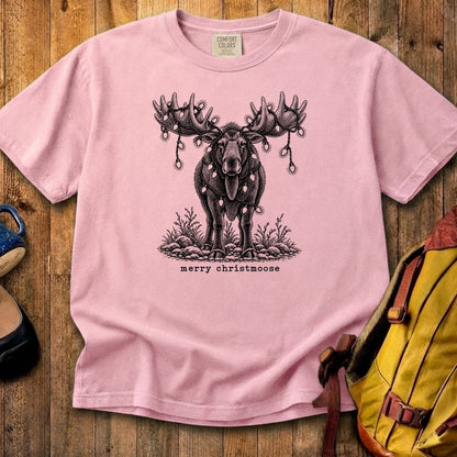 Merry ChristMoose Cotton T-Shirt