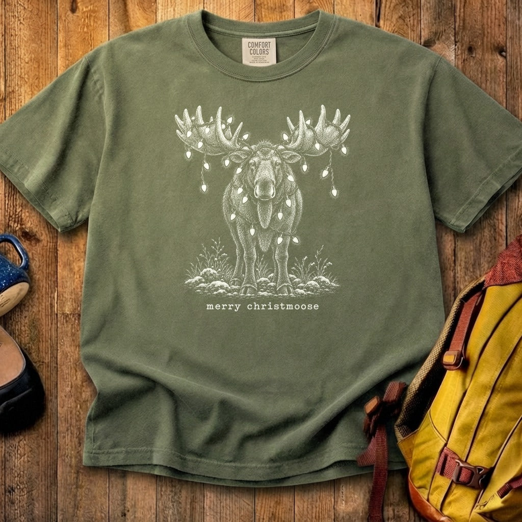 Merry ChristMoose Cotton T-Shirt