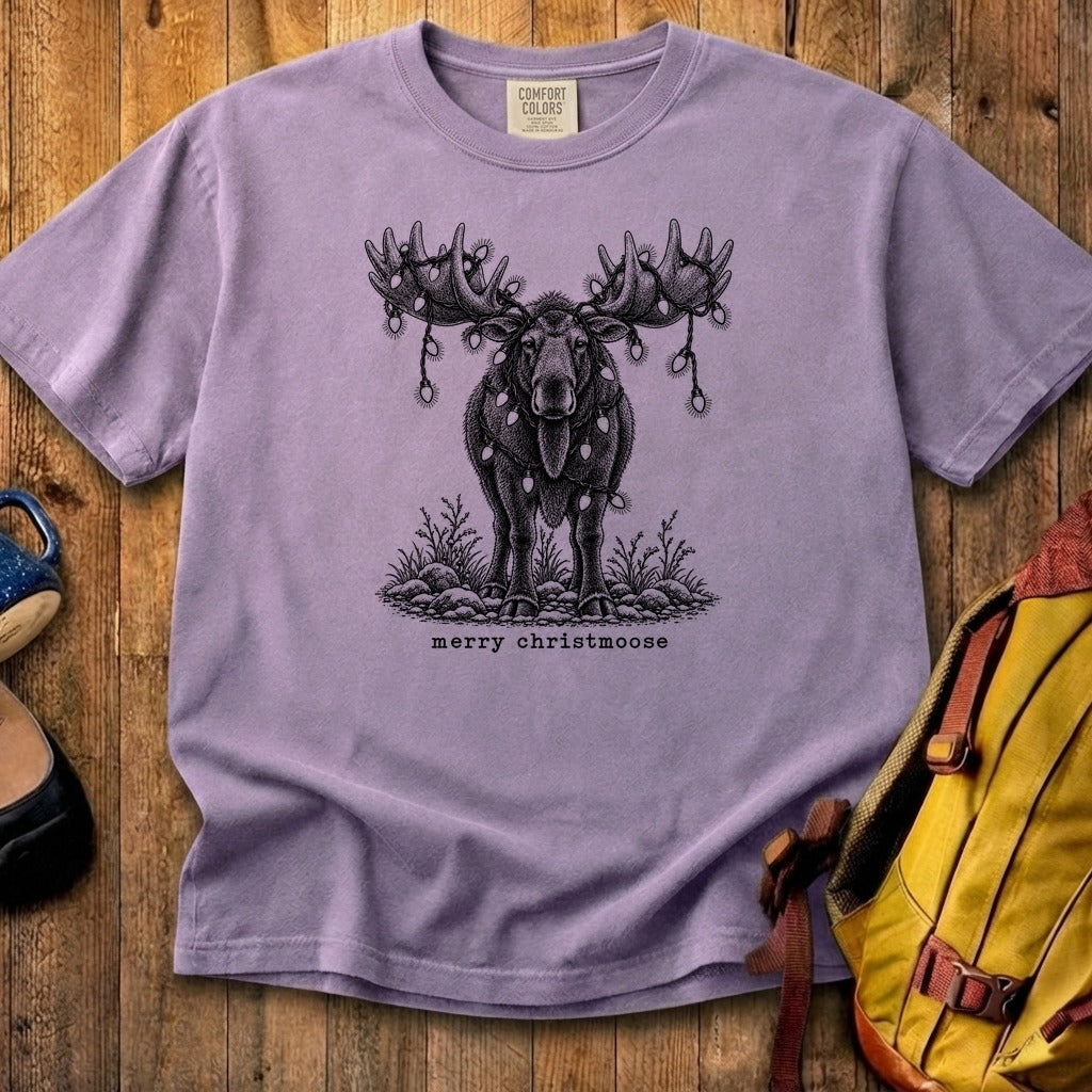 Merry ChristMoose Cotton T-Shirt