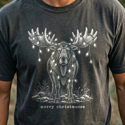 Merry ChristMoose Cotton T-Shirt