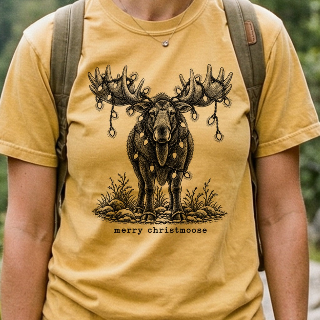 Merry ChristMoose Cotton T-Shirt