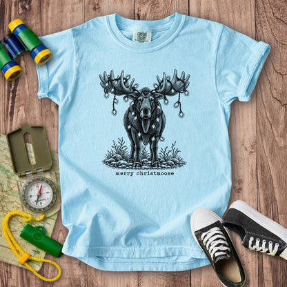 Merry ChristMoose Kids Cotton T-Shirt