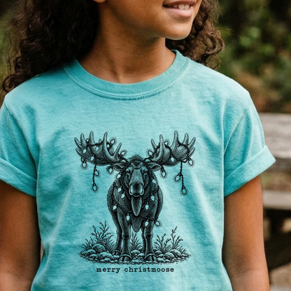 Merry ChristMoose Kids Cotton T-Shirt