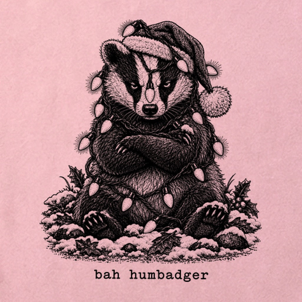 Bah Humbug Badger Cotton T-Shirt