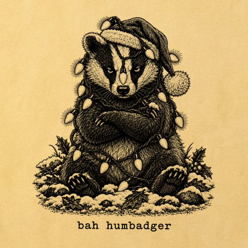 Bah Humbug Badger Cotton T-Shirt