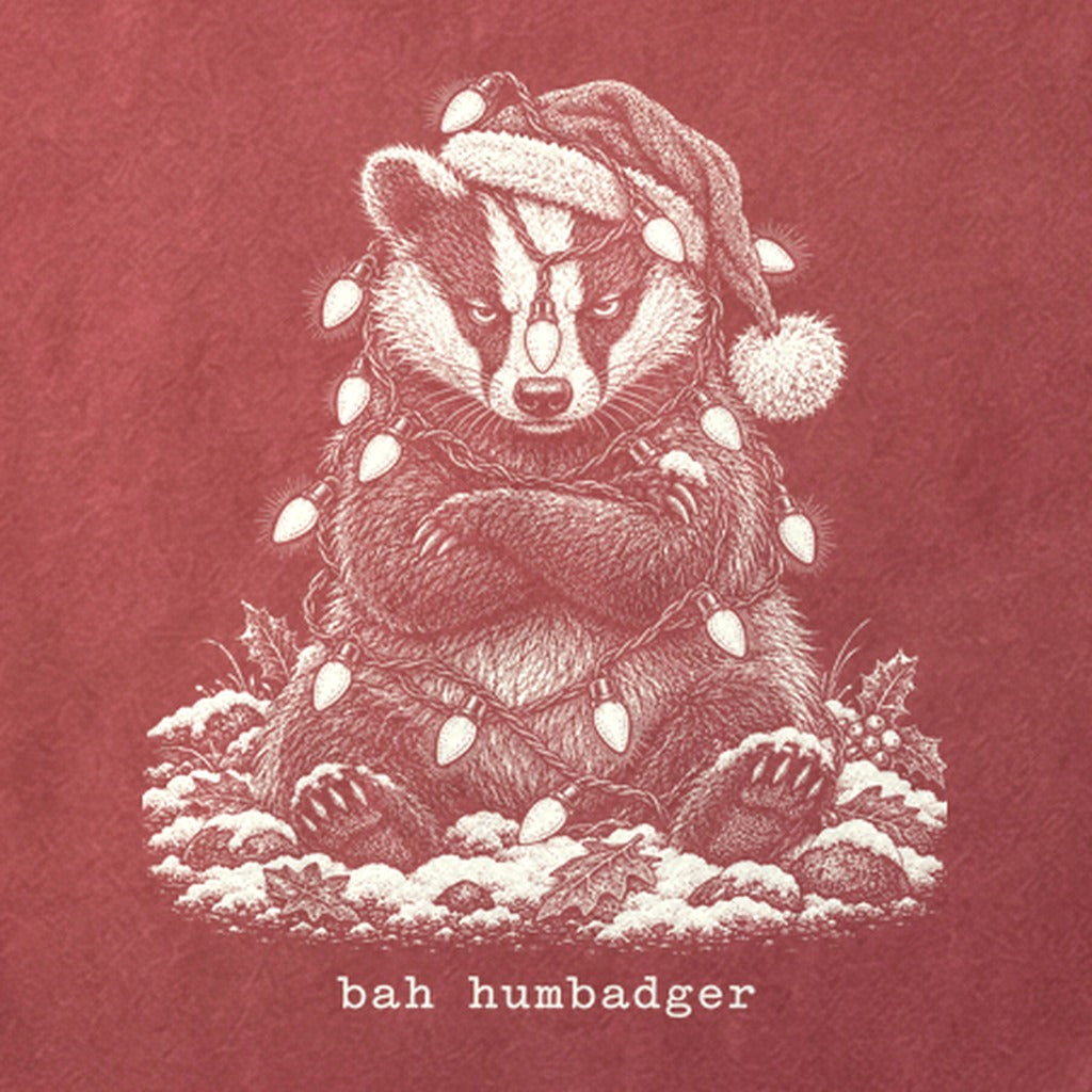 Bah Humbug Badger Cotton T-Shirt